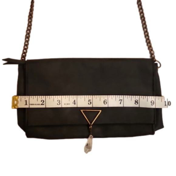 Womens Twig & Arrow blackish/gray crossbody bag with hanging bead. - Picture 16 of 16